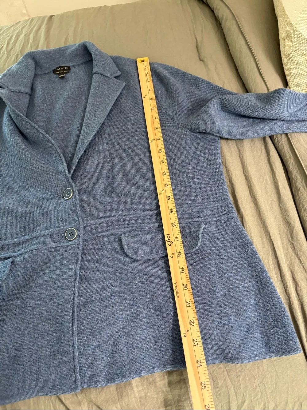 Talbots 100% Merino Wool Sweater Blazer Jacket. Size XL.